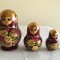 Papusi Matrioshka, 4 in 1, lemn, pictate manual, 7 cm
