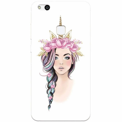 Husa silicon pentru Huawei P10 Lite, Unicorn Girl foto