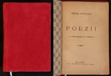 rara MIHAIL EMINESCU &ndash; POEZII Cu o Notita Biografica de Titu Maiorescu. Cu Post-Scriptum Editura SOCEC. Veche. Legatura integral piele Cartonata 18x13