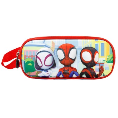 Penar 3D Spiderman Traffic cu 2 compartimente, 22x9.5x8 cm foto
