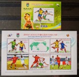 Coreea 2010 sport fotbal Cupa Mondială Africa de Sud serie + bloc neștampilat korea 2010