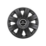 Set 4 Capace Roti 15 inchi (R15) Cosmos Negru, Compatibile cu Lexus