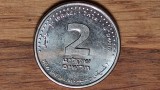 Israel - moneda de colectie - 2 new Sheqalim 2009 - aUNC - foarte lucioasa !, Asia