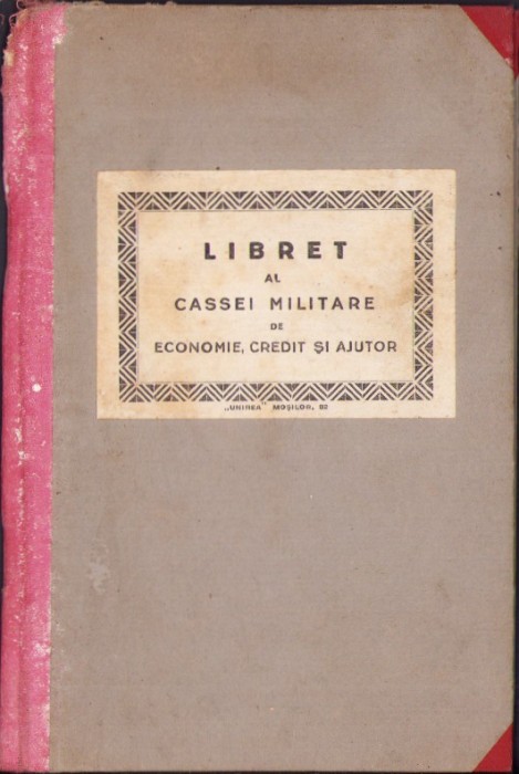 HST A2239 Libret al Cassei Militare de Economie, Credit și Ajutor, 1938