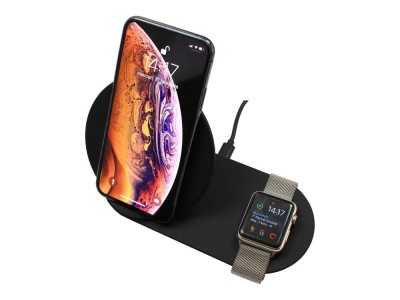 Incarcator fara fir telefon QI FAST CHARGE 2 in 1 input 5V 3A 9V 2A 5W negru N26-1 Black foto