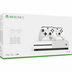 Consola Xbox One S 1TB SH (Second Hand) alba cu 2 controllere foto