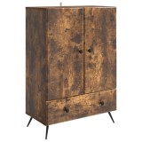 vidaXL Bufet cu sertar Stejar fumuriu 66 x 34,5 x 95 cm Lemn prelucrat 895590