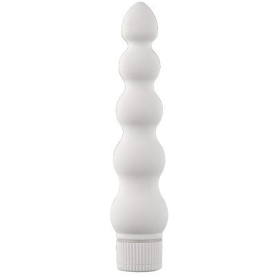 Vibrator White Nights Ribbed Vibe, Multispeed, ABS, Alb, 19.1 cm foto
