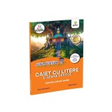 Caiet cu litere si semne grafice pentru grupa mare