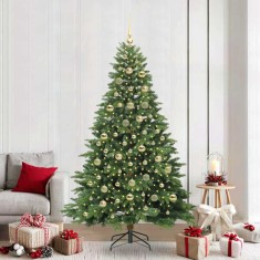 vidaXL Brad de Crăciun artificial cu 300 LED Verde 210 cm PE și PVC 3397566