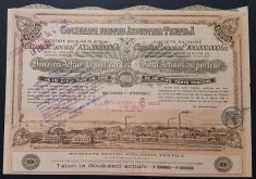 Actiune 1922 soc. pt. Industria textila , titlu 20 actiuni la purtator foto