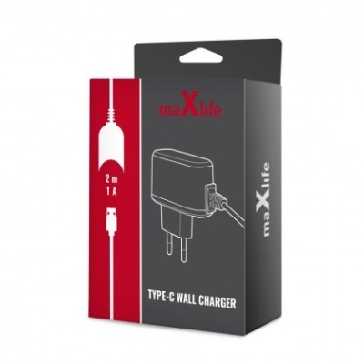 Incarcator Priza MaxLife USB Type-C Cablu 2m 1000mAh Blister foto