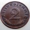 2.840 GERMANIA 2 REICHSPFENNIG 1938 F