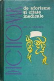 Dictionar Aforisme si Citate Medicale - Dr. S. Herisan, Editura Medicala 1971, Carte Filosofie, Coperta Cartonata