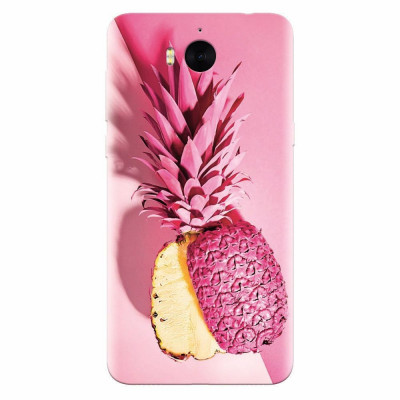 Husa silicon pentru Huawei Y5 2017, Pink Pineapple foto