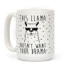 Cana alba personalizata This LLama doesn&#039;t want your drama, INOVATIX&reg;. 330ml, Oem