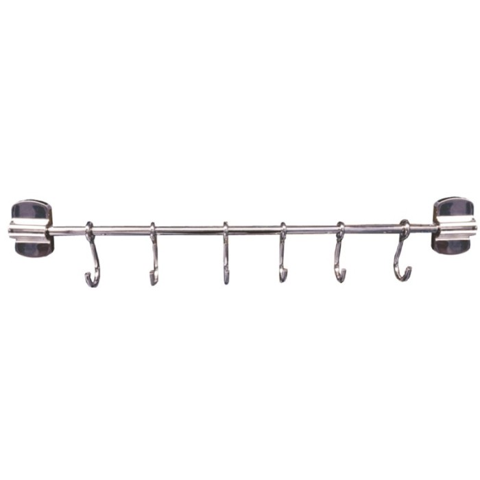 Cuier din metal pentru baie, 6 agatatori reglabile Nr. 571