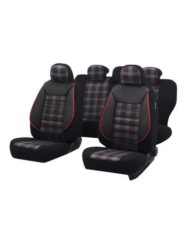 Set Huse Scaun Sport Negru-Rosu , Universale, Umbrella