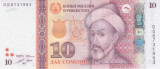 Bancnota Tadjikistan 10 Somoni 2021 - P24d UNC