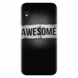 Husa silicon pentru Apple Iphone XR, Awesome Label Dark