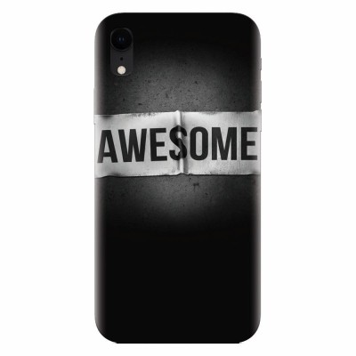 Husa silicon pentru Apple Iphone XR, Awesome Label Dark foto
