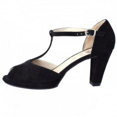 Sandale dama, din piele naturala, Caprice, 28322-1, negru foto