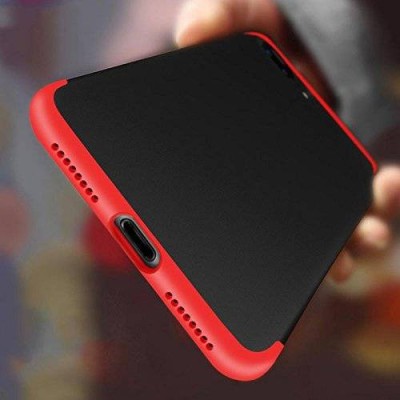 Husa de protectie pentru iPhone 7+ Luxury Red-Black Plated perfect fit foto