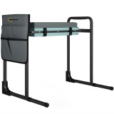 Outsunny Taburet de grădină pliabil cu perniță din spumă EVA Asiento de Jard&iacute;n con Bolsa para Herramientas Gris Oscuro | Aosom Romania