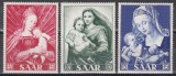 SAAR 1954 - Anul Marian - Picturi de D&uuml;rer, Raffael, Holbein, MNH, Nestampilat