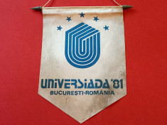 Fanion - UNIVERSIADA `81 BUCURESTI - ROMANIA foto