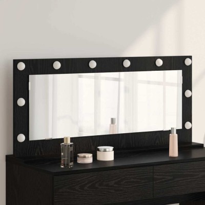 vidaXL Oglindă de toaletă cu oglindă Stejar Negru 100 x 45 x 18 cm 868326 foto