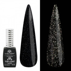 Top Coat reflectorizant Disco Silver pentru unghii, fara strat de dispersie, argintiu, 12ml