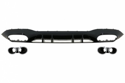 Difuzor Bara Spate Mercedes A-Class V177 Sedan (2018-up) Evacuari Crom Performance AutoTuning foto