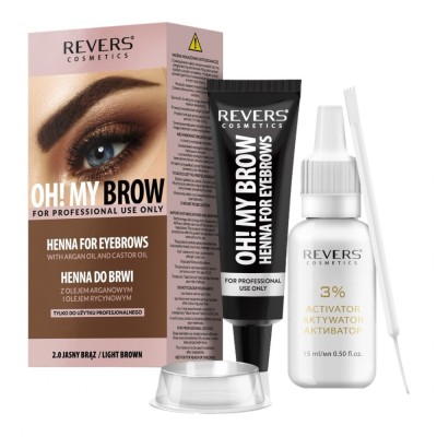 Vopsea de sprancene Henna Oh! My Brows, Revers, Maro Deschis, 2.0, 30ml foto