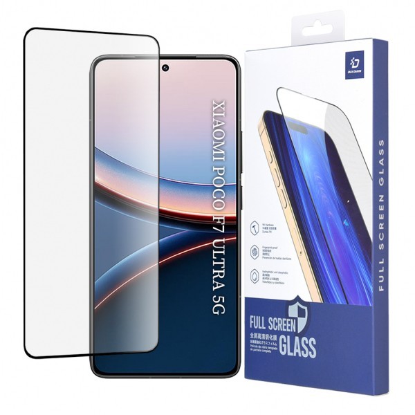 Folie de protectie Ecran DUX DUCIS pentru Xiaomi Poco F7 Ultra, Sticla Securizata, Edge Glue, Neagra