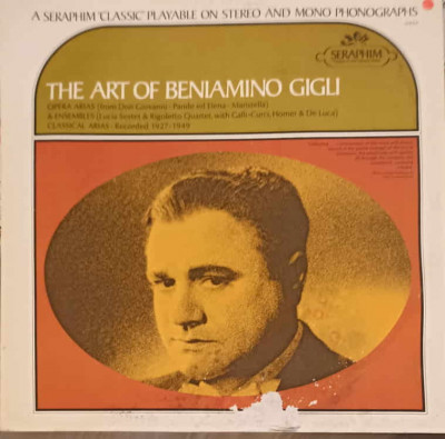 Disc vinil, LP. The Art Of Beniamino Gigli-BENIAMINO GIGLI foto