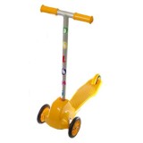 Cumpara ieftin Trotineta copii 3 roti Doloni, galbena, roti silicon, ghidon ajustabil, far LED, 40 kg