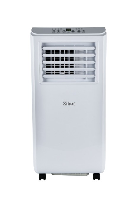 Aer conditionat portabil Zilan ZLN2495 Alb, functie de racire, dezumidificare si ventilatie, Telecomanda, 2 trepte de viteza, 7000 BTU