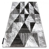 Covor ALTER Nano triunghiuri gri, 160x220 cm, Dreptunghi, Polipropilena