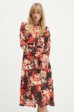Silvian Heach rochie PAUERE culoarea rosu, midi, evazată, GPA24374VE