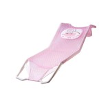 Suport de baie cu cadru metalic si acoperire moale din material textil Baby Bath tip hamac-Culoare Roz