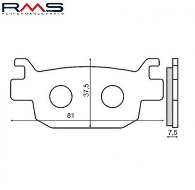 Set placute frana - Honda FES S-Wing - NSS Forza - Jazz 250cc - SH 300i - Peugeot Metropolis - Satelis 400cc (RMS) foto