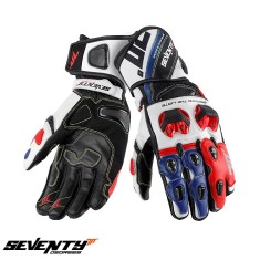 Manusi barbati pentru scuter - motocicleta racing vara Seventy model SD-R12 negru/rosu/albastru Negru/rosu/albastru XXL (11 cm)