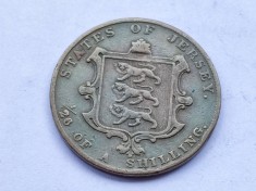317. Moneda Jersey 1/26 Shillings (&amp;quot;1/2 Penny&amp;quot;) 1844 (Tiraj 232.960 buc) foto