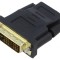 Adaptor HDMI 1.4 DVI-D 18 1 mufă neagră
