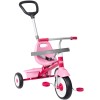 Tricicleta Radio Flyer 3-in-1 Stroll N Trike Roz, 1.5-5 Ani, Maner Impingere, Cos Jucarii, Cadru Otel, Roti Silentioase, Multifunctionala