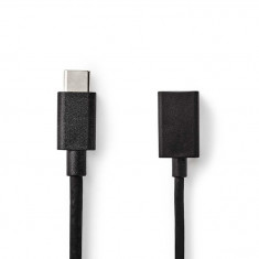 Cablu USB 3.0 mama- Tip C tata 0.15m negru