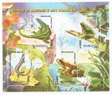 Rom&acirc;nia, LP 1618/2003, Reptile şi amfibieni din Rom&acirc;nia, bloc de 4 mărci, MNH, Nestampilat