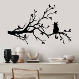 Cumpara ieftin Tablou metalic Cat Negru 80x50 cm