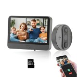 Cumpara ieftin Sonerie video cu display, Wi-fi si Tuya, afișaj pe telefon cu notificare cu